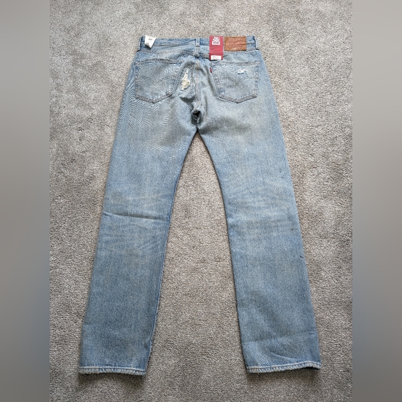 Levis 501 150th Anniversary Jeans Distressed Patchwork Men’s Size 34x34 NWT - Picture 10 of 16